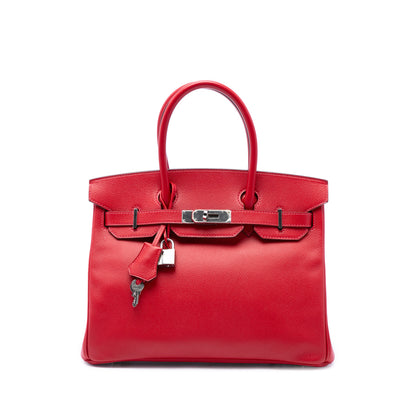 Birkin 30 Epsom Leather Top-handle Bag Red
