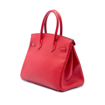 Birkin 30 Epsom Leather Top-handle Bag Red