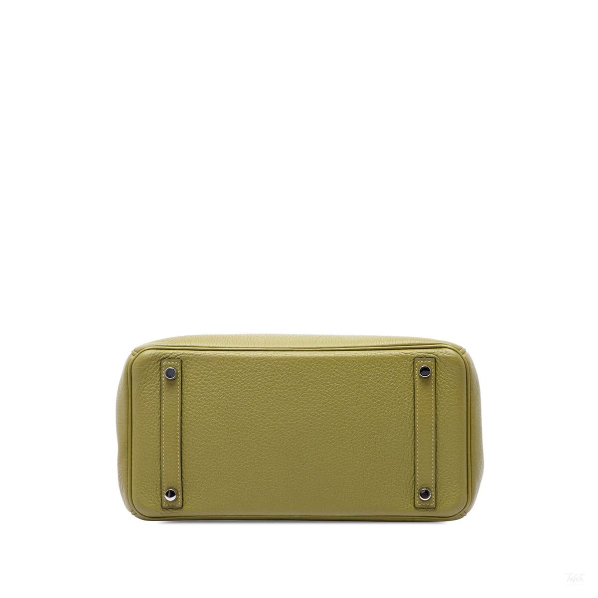 322609008 Birkin 30 Taurillon Clemence Leather Top handle Bag Green 3