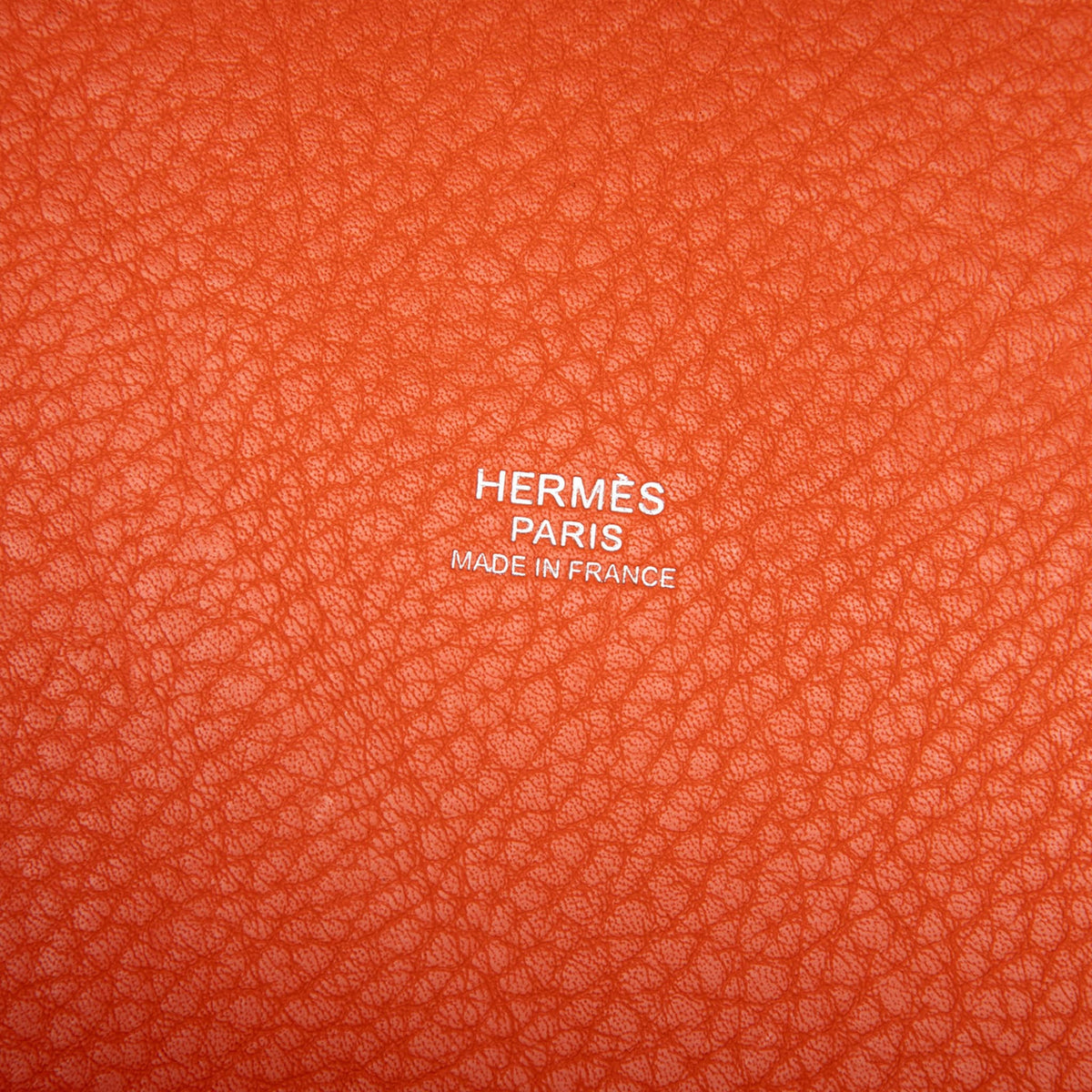 322609009 Picotin 22 Leather Lock Bucket Handbag Orange 5