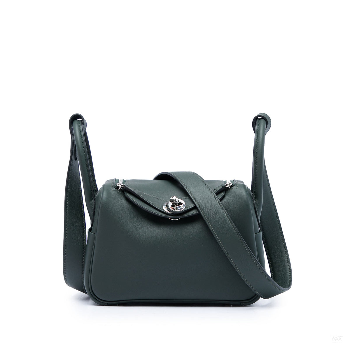322609011 Lindy Mini Clemence Leather Crossbody Green 1