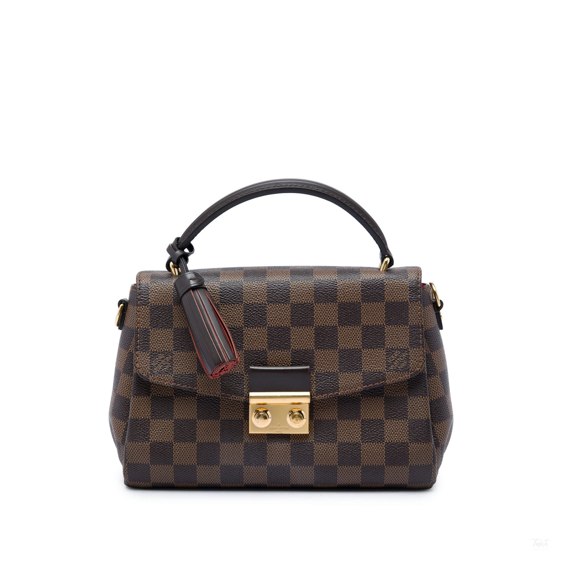 322609020 Croisette Canvas Top handle Crossbody Damier Ebene 1