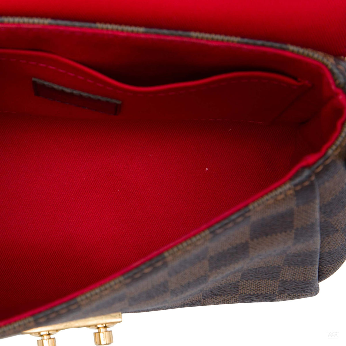 322609020 Croisette Canvas Top handle Crossbody Damier Ebene 4