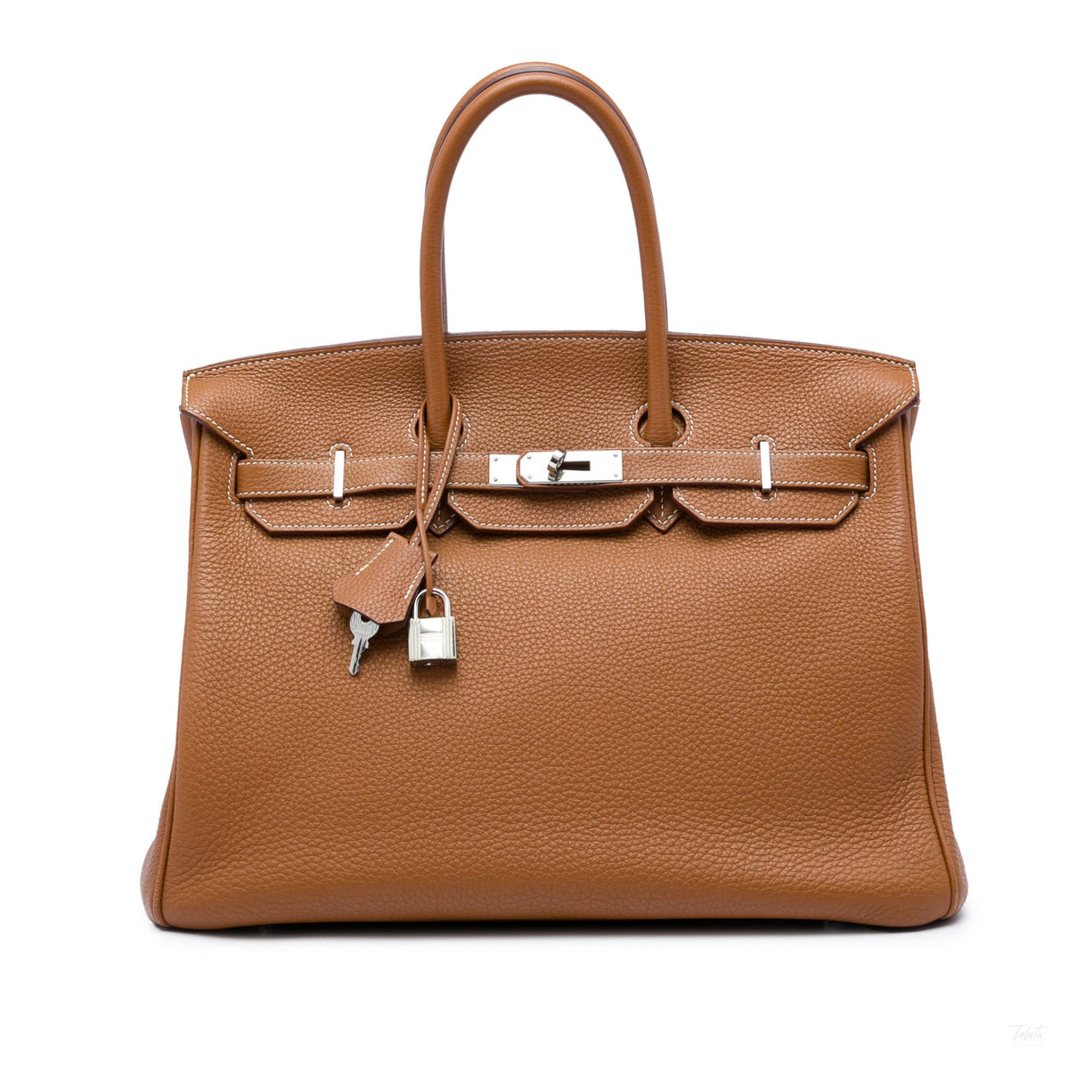 322609028 Birkin 35 Togo Leather Top handle Bag Brown 1