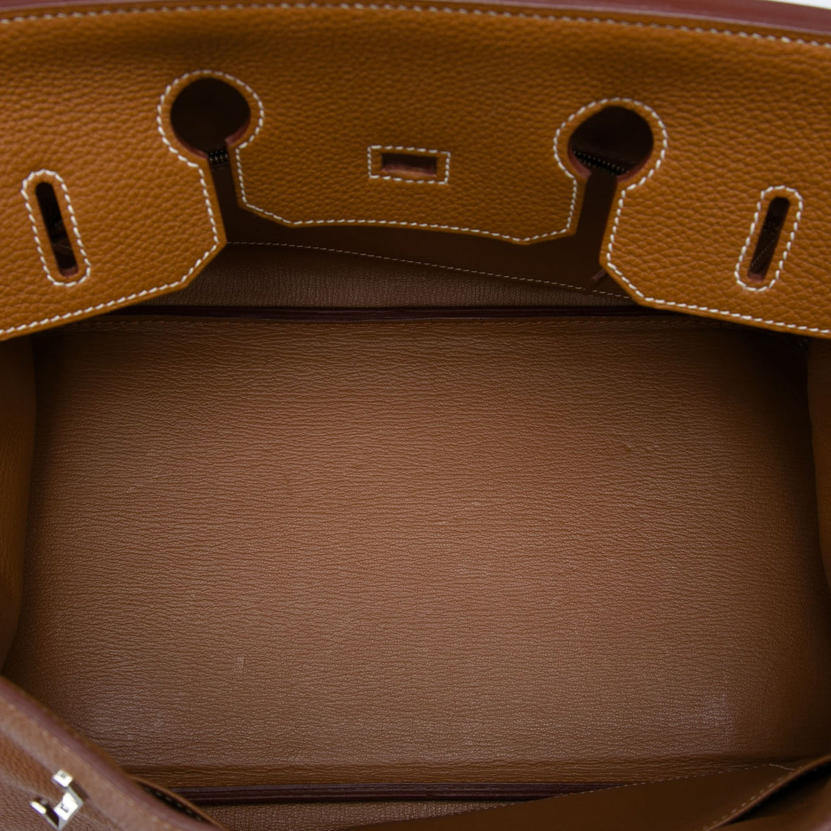 322609028 Birkin 35 Togo Leather Top handle Bag Brown 4