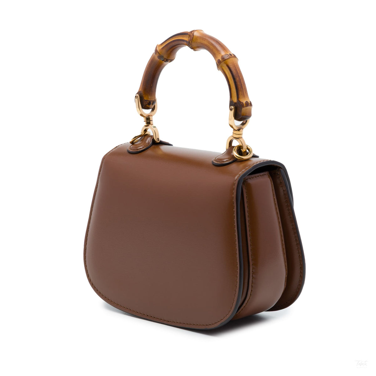 322609029 Bamboo Mini Leather Top handle Handbag Brown 2