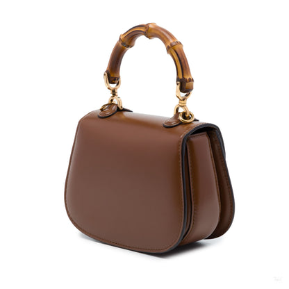 322609029 Bamboo Mini Leather Top handle Handbag Brown 2