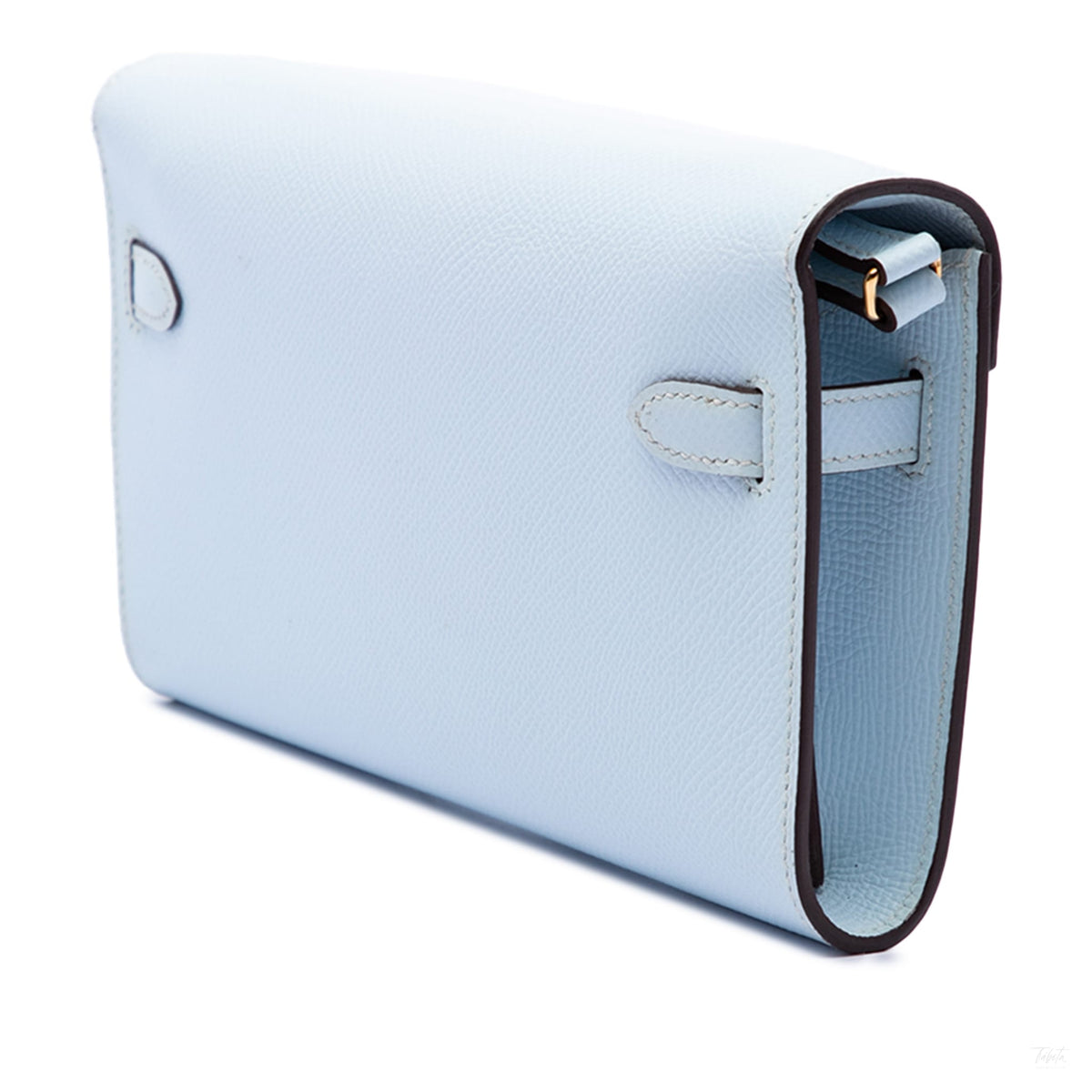 322609030 Kelly Epsom Leather Long Wallet Blue 2