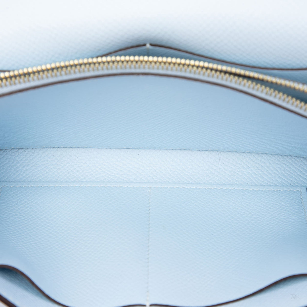 322609030 Kelly Epsom Leather Long Wallet Blue 4