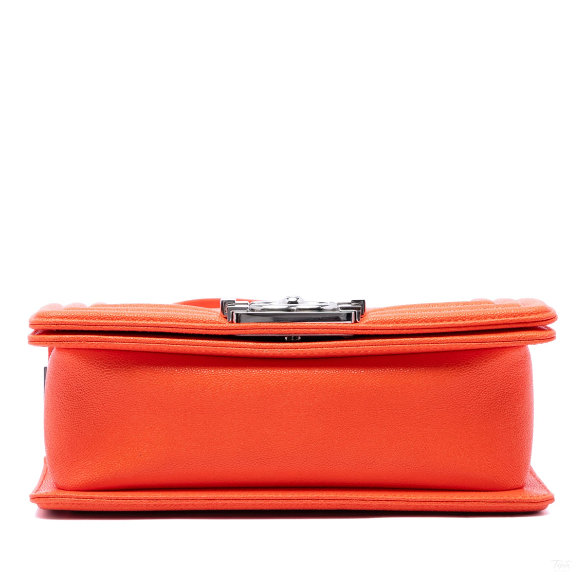 322609031 Boy Small Caviar Leather Quilted Flap Shoulder Bag Orange 3