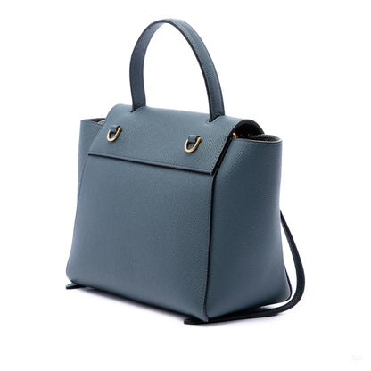 322609033 Belt Bag Nano Grained Calfskin Leather Tote Handbag Blue 2