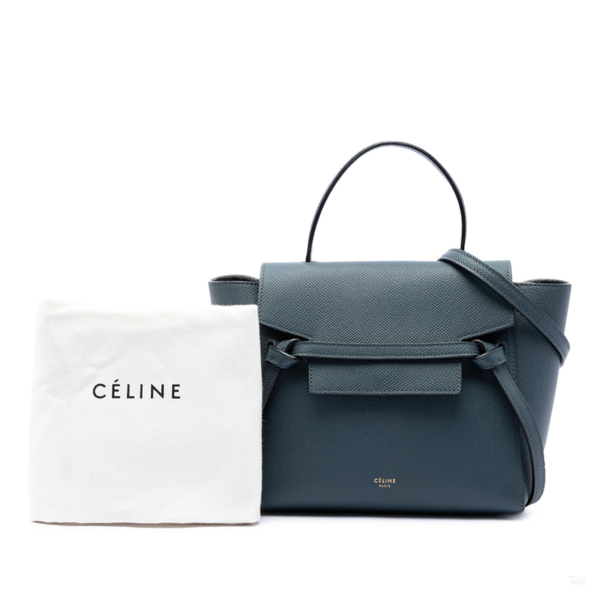 322609033 Belt Bag Nano Grained Calfskin Leather Tote Handbag Blue 7