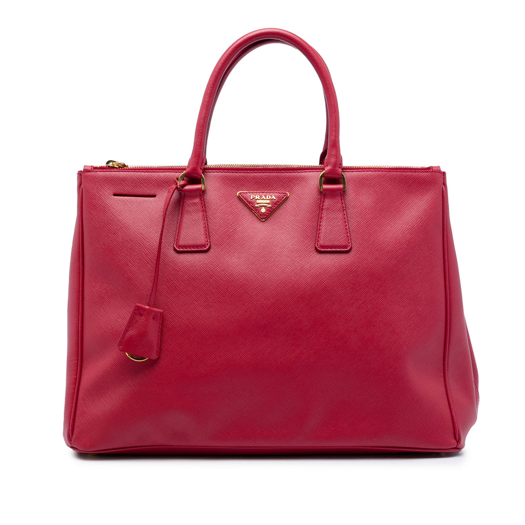 Galleria Bolsa grande Saffiano Lux couro Tote Vermelha 