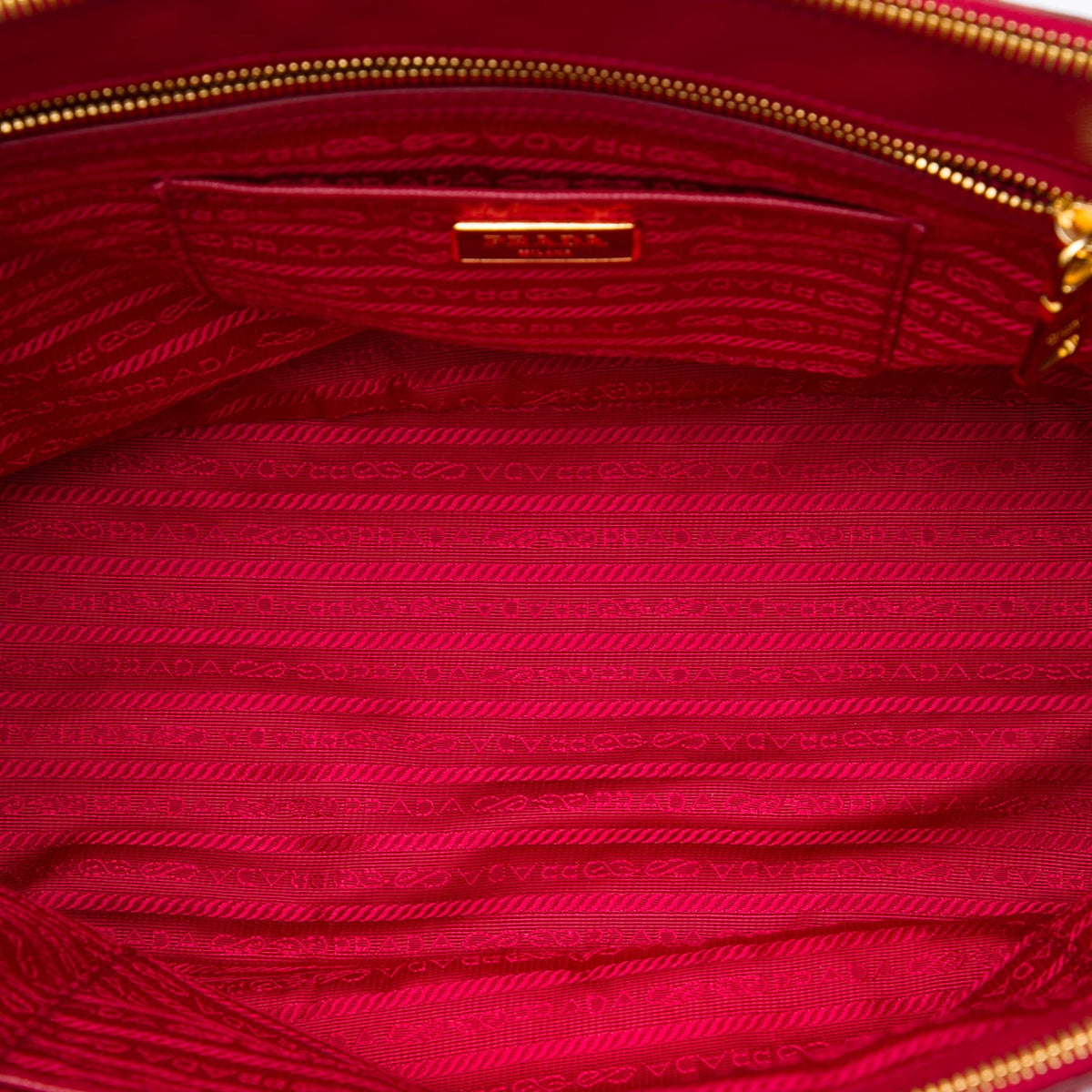 Galleria Bolsa grande Saffiano Lux couro Tote Vermelha 