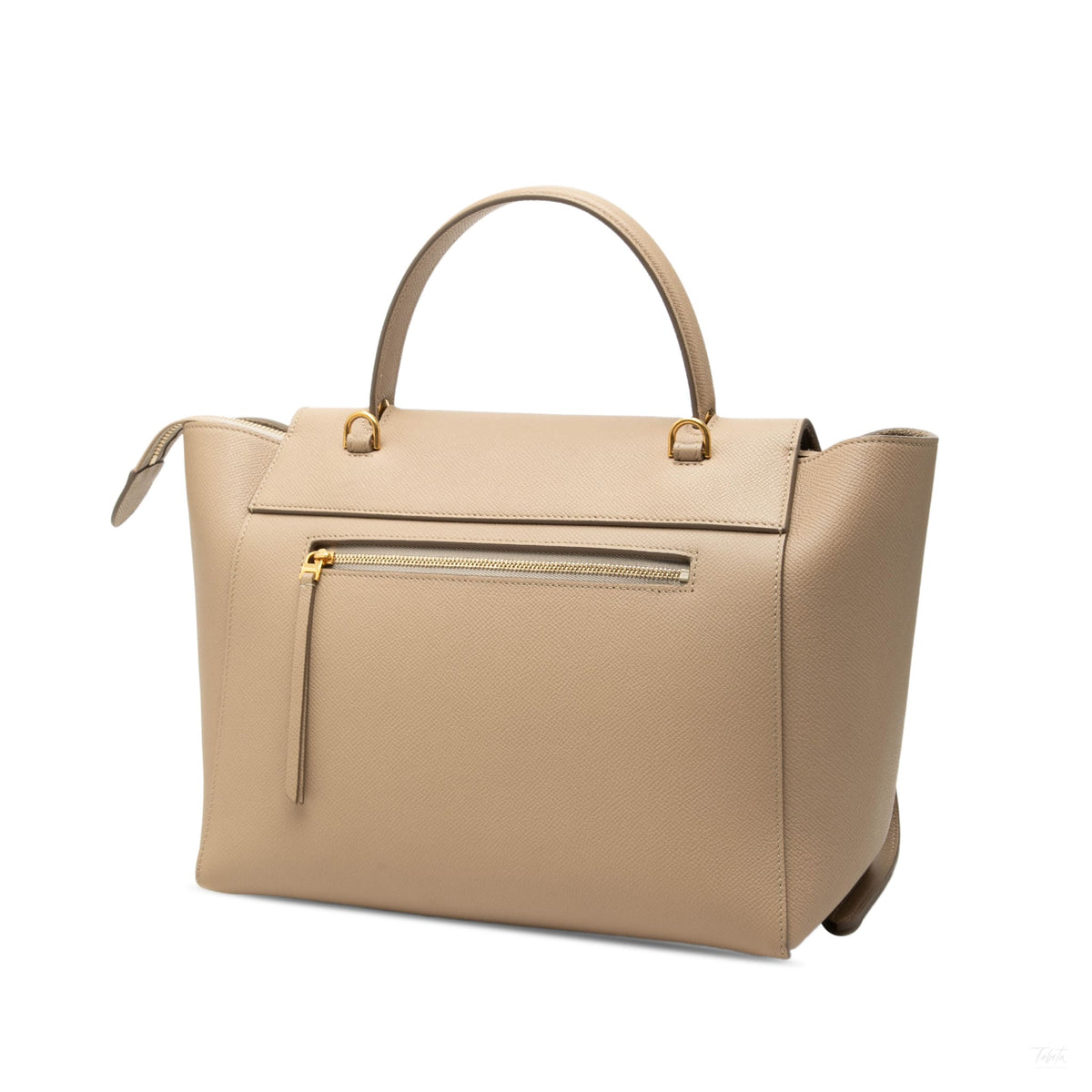 322609050 Belt Bag Mini Grained Calfskin Leather Tote Handbag Beige 2