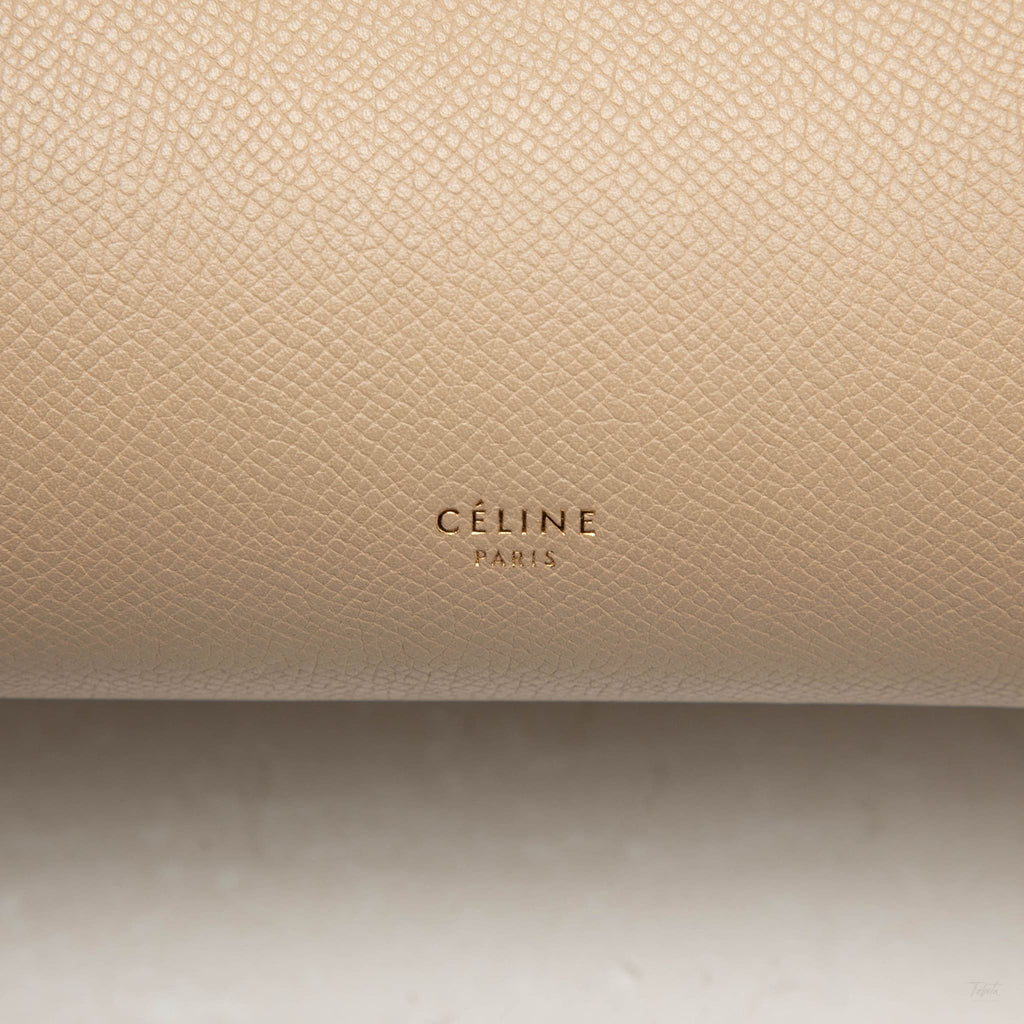 322609050 Belt Bag Mini Grained Calfskin Leather Tote Handbag Beige 5