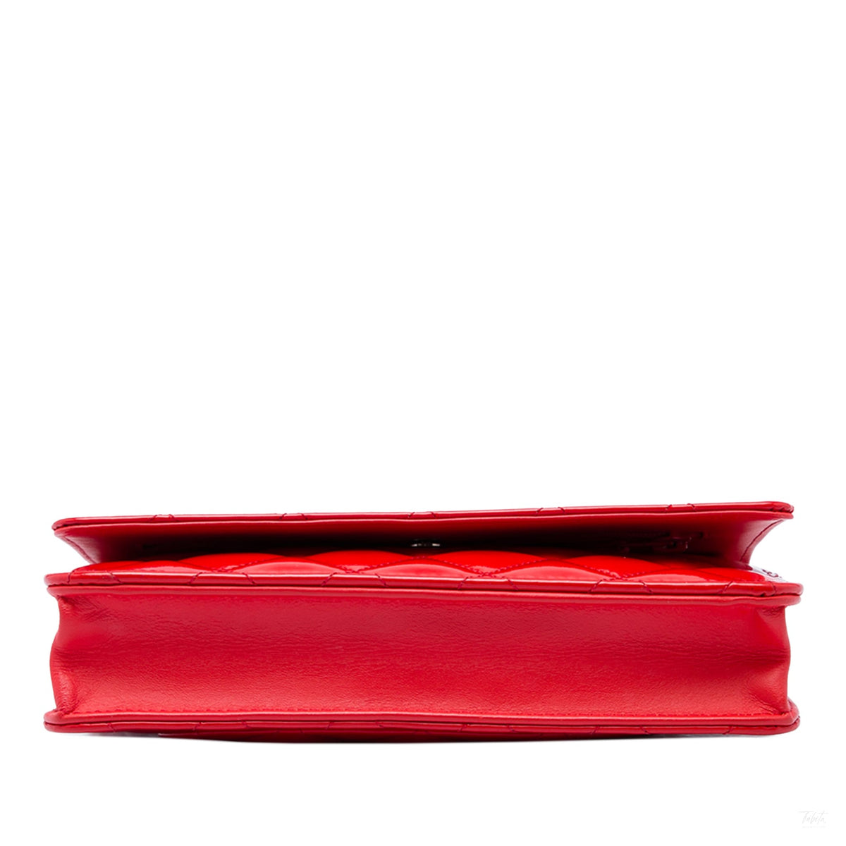 322609080 WOC Patent Leather Quilted Flap Crossbody Red 3