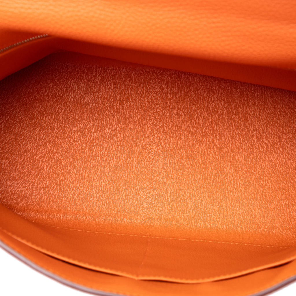 322609085 Kelly 32 Togo Leather 2 Ways Top handle Handbag Orange 4
