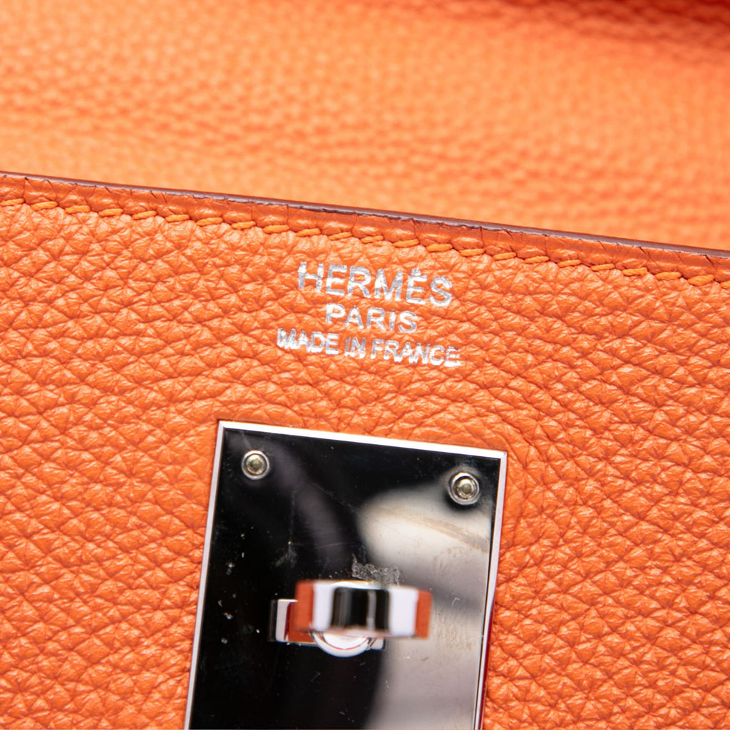 322609085 Kelly 32 Togo Leather 2 Ways Top handle Handbag Orange 5