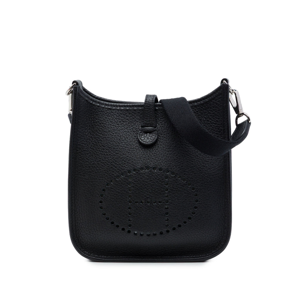 Evelyne 16 TPM Clemence Leather Hobo Crossbody Black