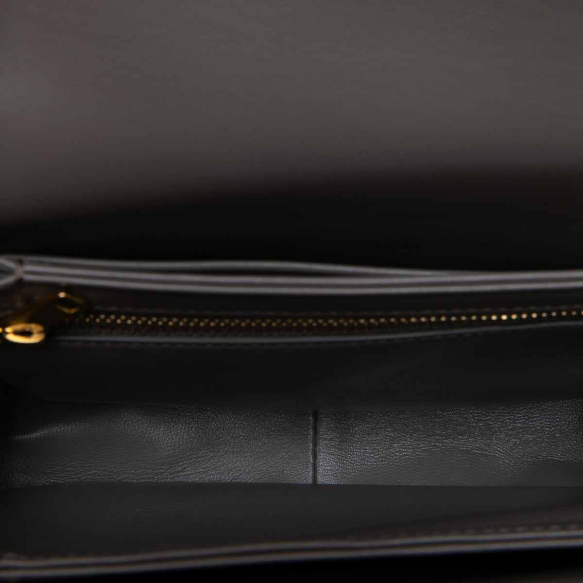 Triomphe Teen Shiny Calfskin Leather Flap Crossbody Brown