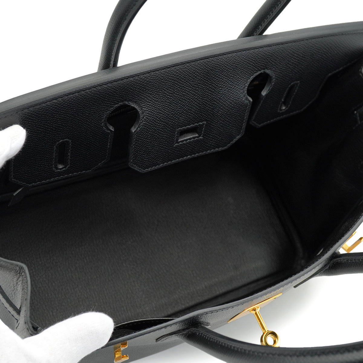 Birkin 30 Epsom Leather Top-handle Bag Black