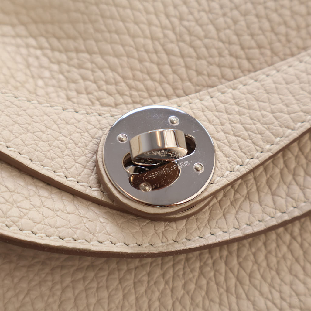 322610005 Lindy 26 Clemence Leather Crossbody Beige 7