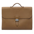 322610006 Sac a Depeches 40 Togo Leather Business Handbag Brown 1