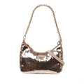322610007 Re Edition 2005 Econyl Nylon Sequin Embellished Pouch Crossbody Gold 1