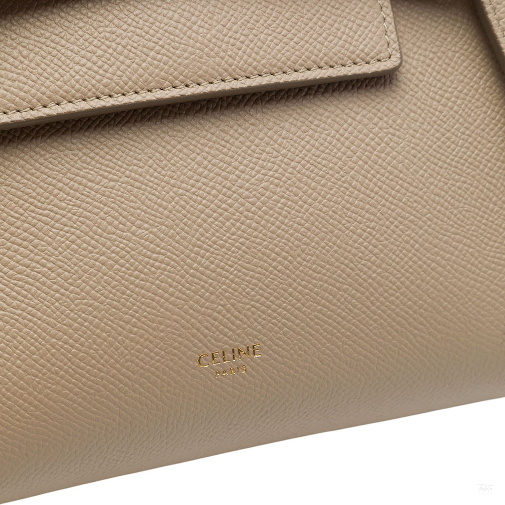 322610010 Belt Bag Nano Grained Calfskin Leather Tote Handbag Beige 5