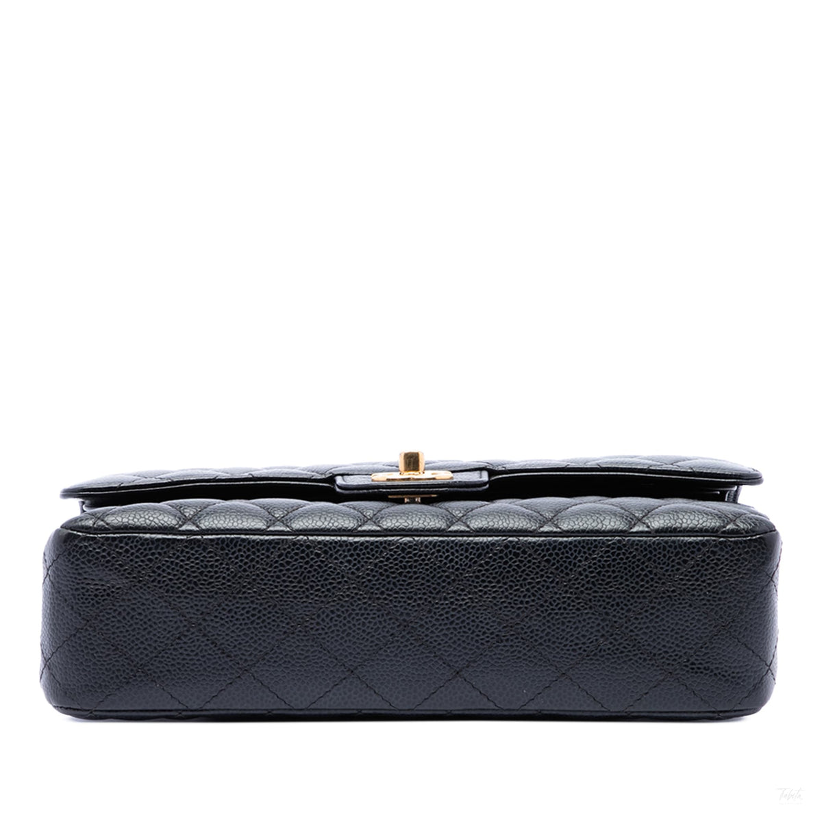 322610011 Classic Double Flap Medium Caviar Leather Matelassè Shoulder Bag Black 3