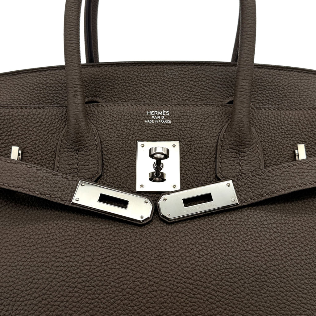 322610015 Birkin 30 Togo Leather Top handle Bag Taupe 7