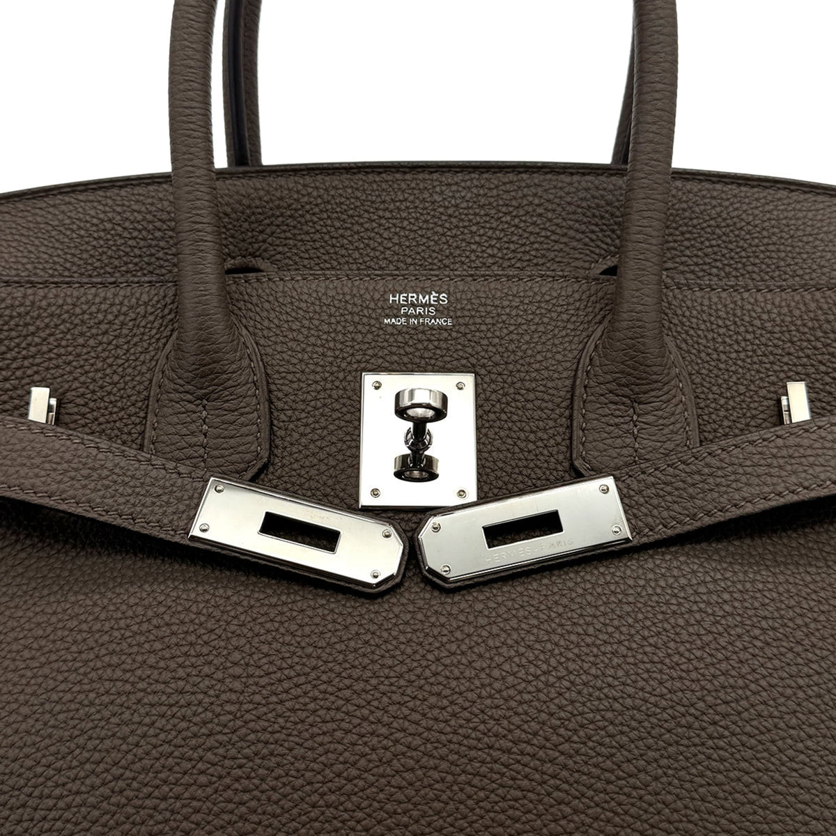 322610015 Birkin 30 Togo Leather Top handle Bag Taupe 7
