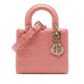 322610016 Lady Dior Small Patent Leather Cannage Tote Handbag Pink 1
