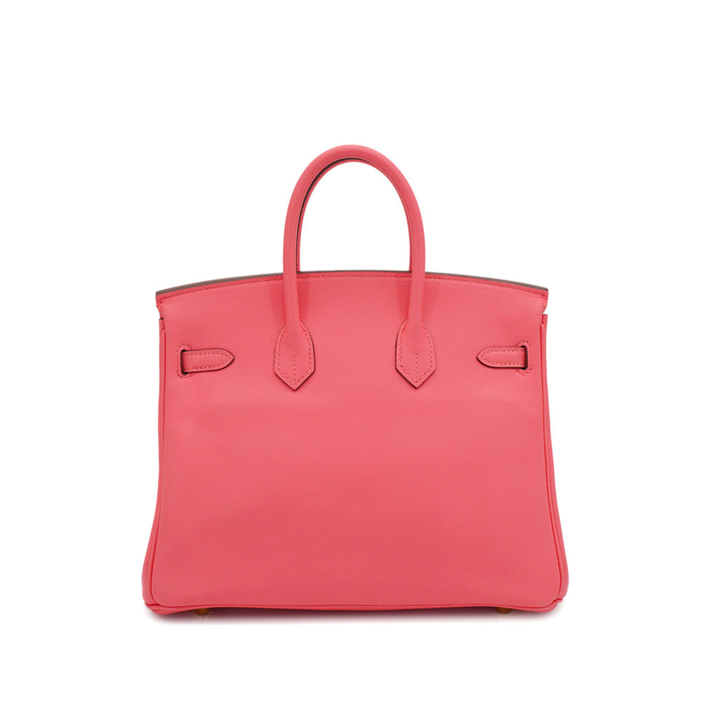 Birkin 25 Swift Leather Top-handle Handbag Rose Azalee