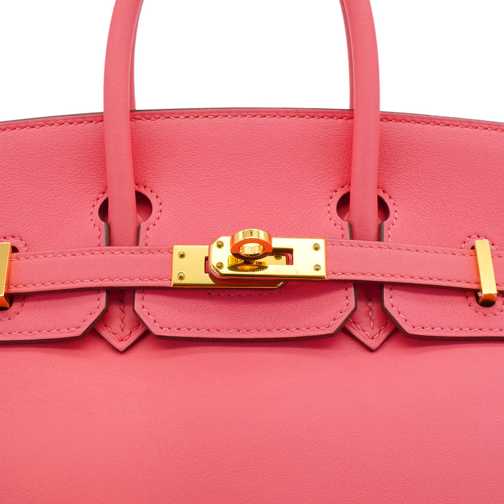 Birkin 25 Swift Leather Top-handle Handbag Rose Azalee