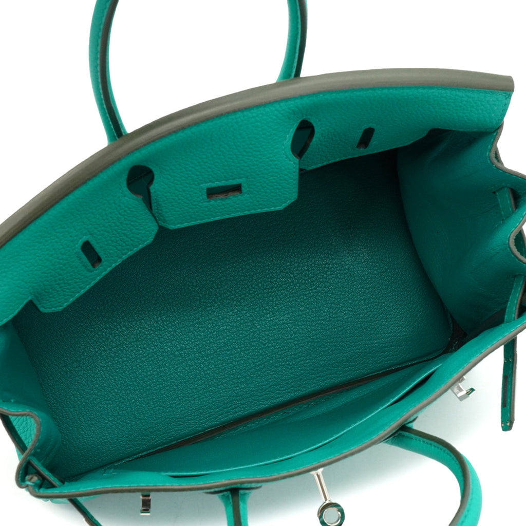 Birkin 25 Togo Leather Top-handle Bag Green