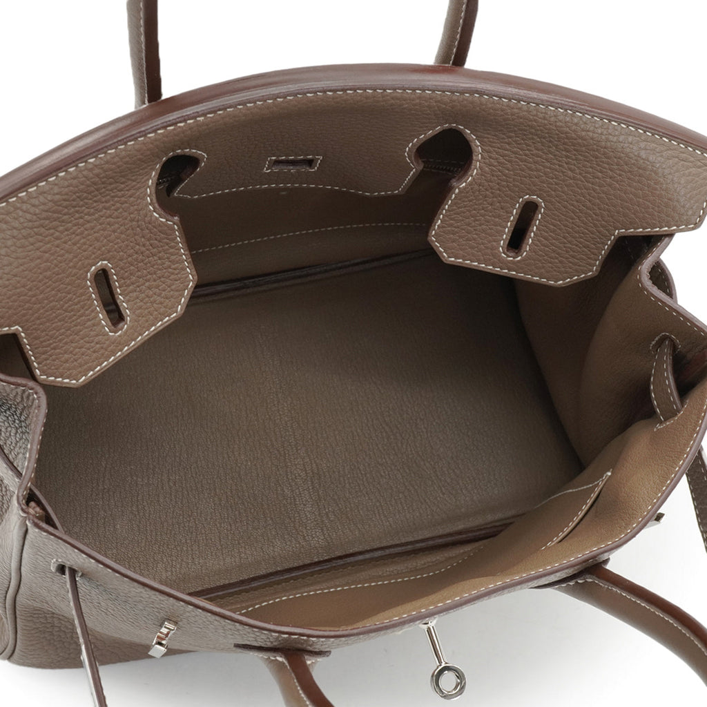 Birkin 30 Taurillon Clemence Leather Top-handle Bag Etoupe