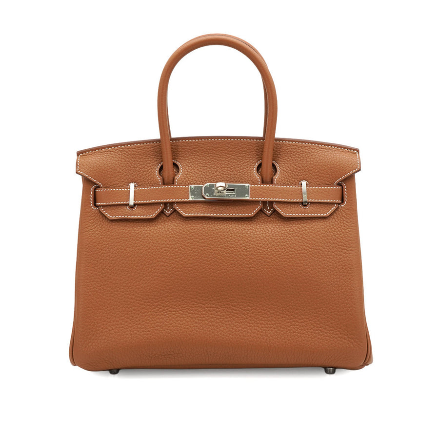 Birkin 30 Taurillon Clemence Leather Top-handle Bag Gold