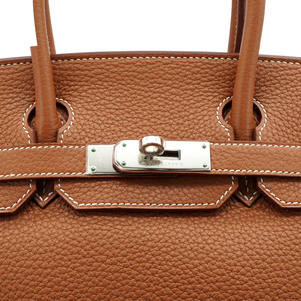 Birkin 30 Taurillon Clemence Leather Top-handle Bag Gold