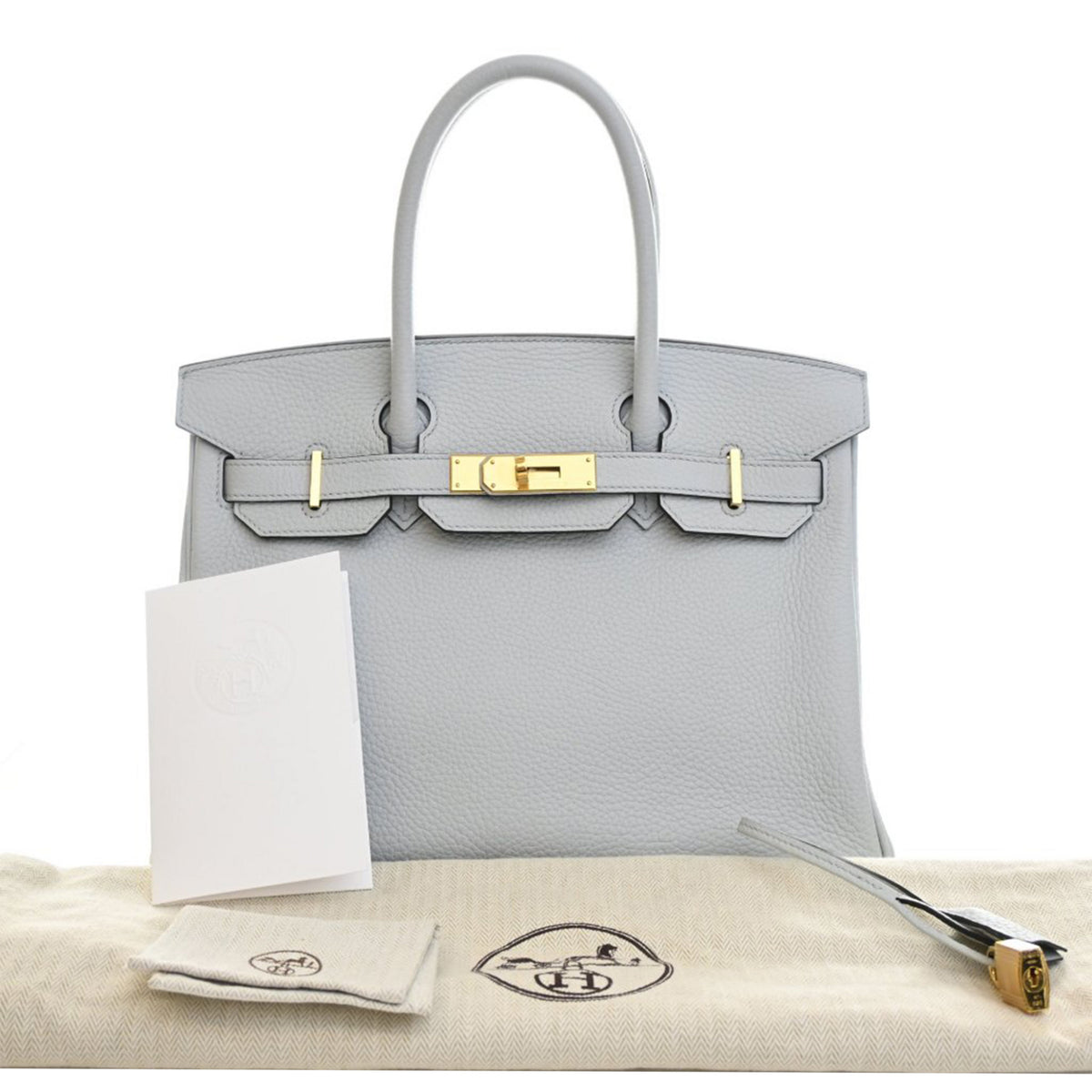 Birkin 30 Togo Leder Top-Handle Handtasche Blue 
