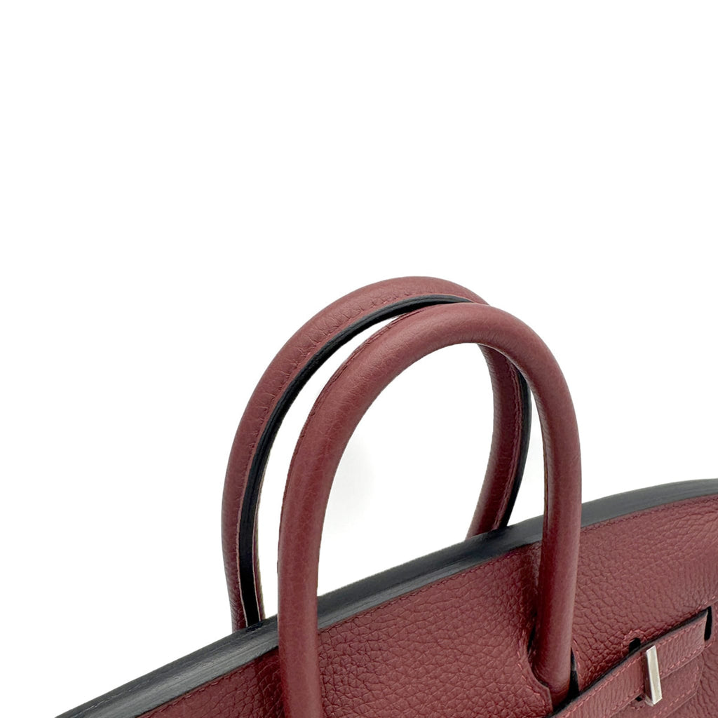 322610043 Birkin 25 Togo Leather Top handle Bag Rouge H 5