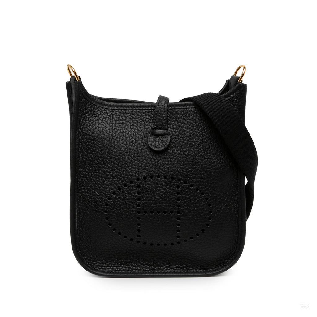 322610068 Evelyne 16 TPM Clemence Leather Hobo Crossbody Black 1