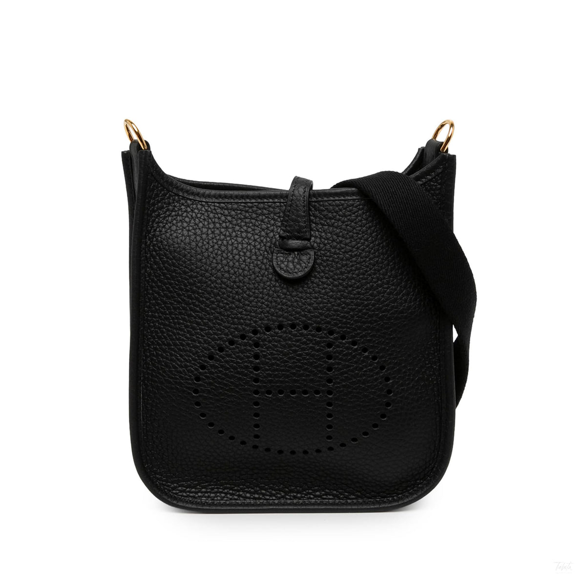 322610068 Evelyne 16 TPM Clemence Leather Hobo Crossbody Black 1