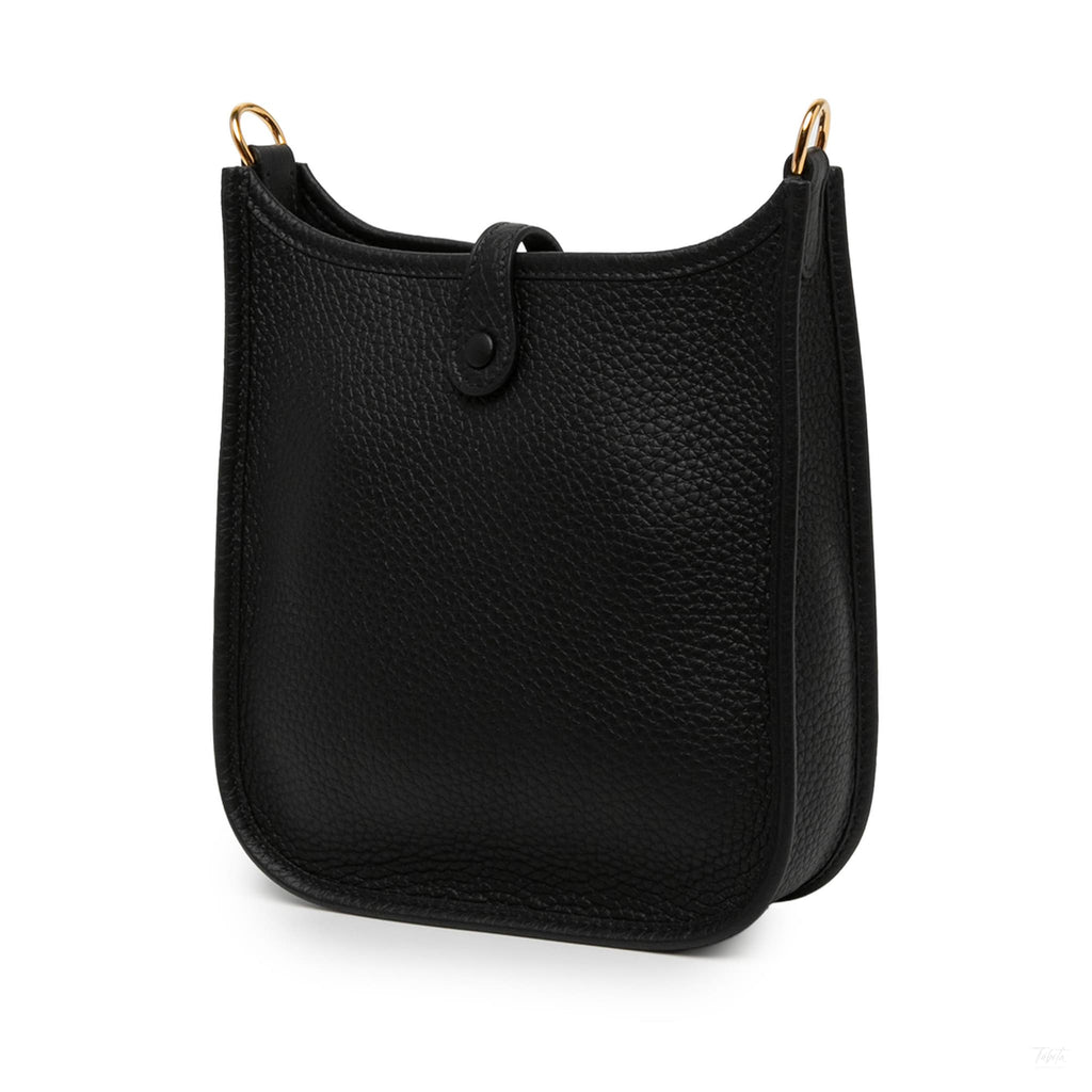 322610068 Evelyne 16 TPM Clemence Leather Hobo Crossbody Black 2