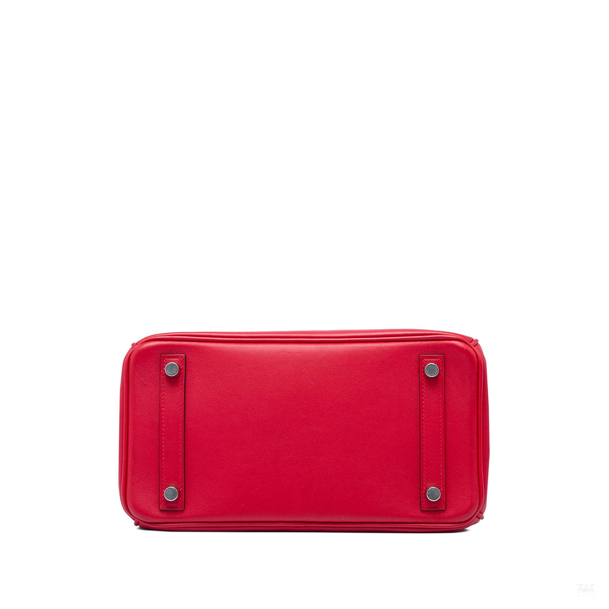 322610092 Birkin 25 Swift Leather Top handle Handbag Red 3