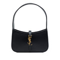 Le 5 à 7 Mini couro Shoulder bolsa Black 