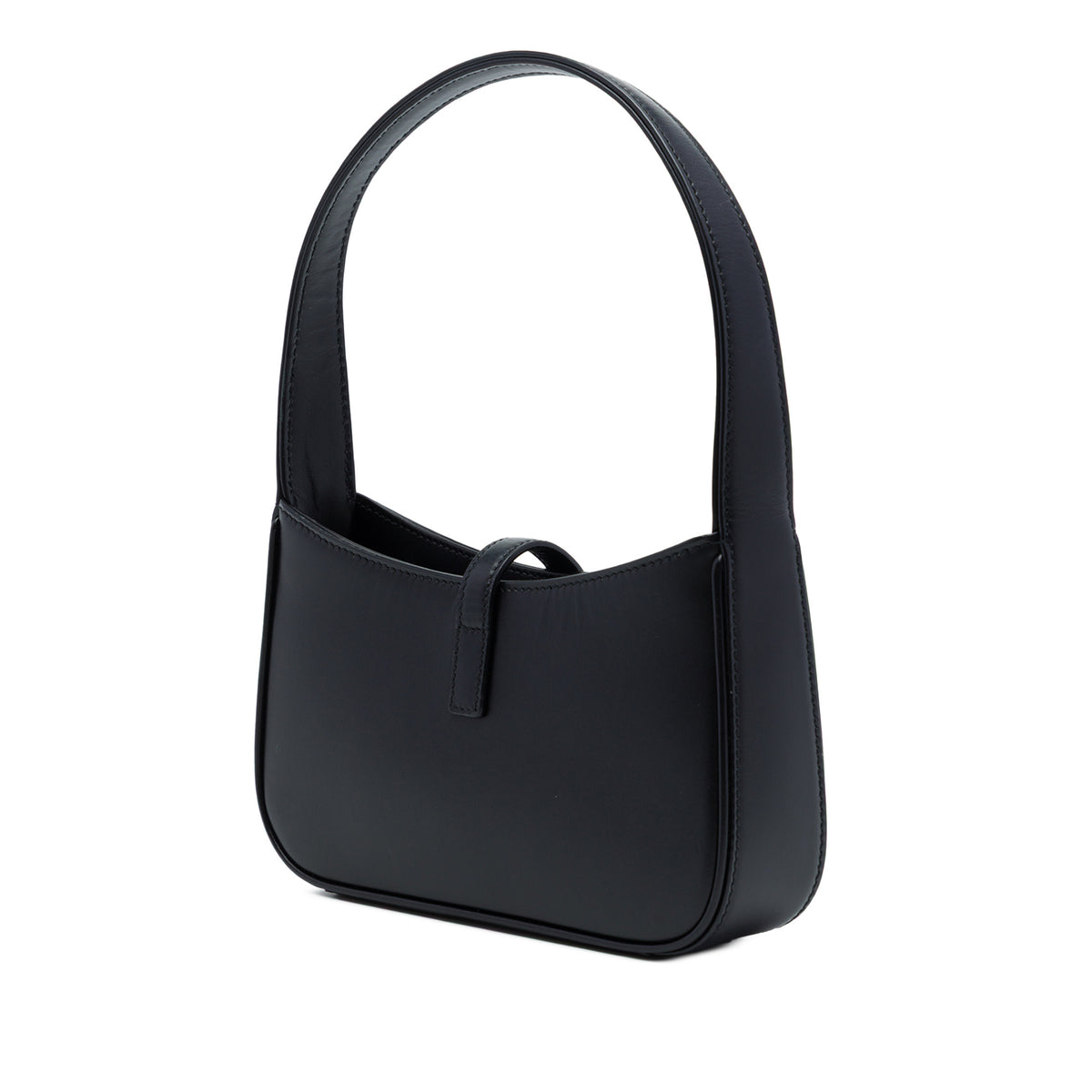 Le 5 à 7 Mini couro Shoulder bolsa Black 