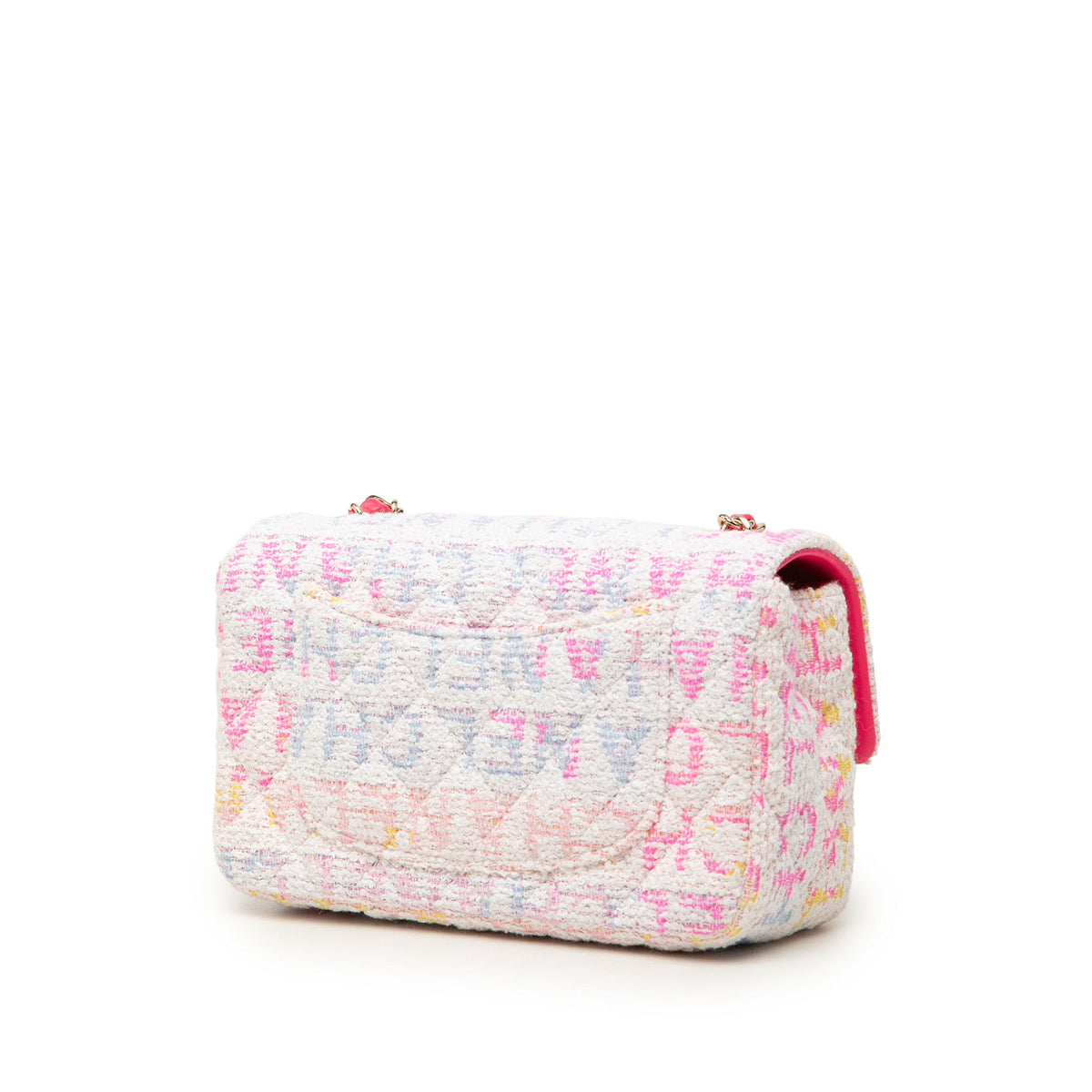 Classic Single Flap Mini Tweed Matelassè Shoulder bolsa Multicolor 