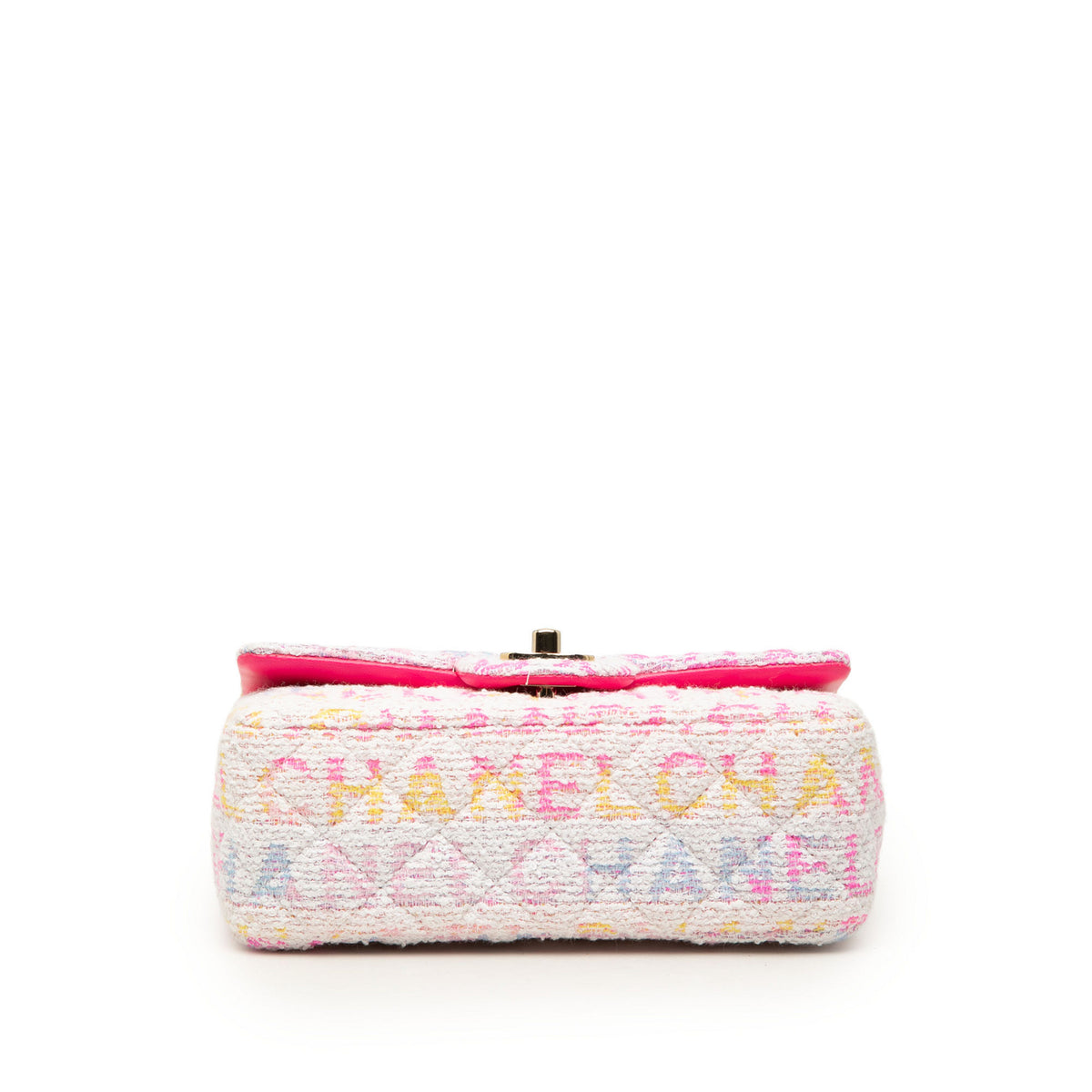 Classic Single Flap Mini Tweed Matelassè Shoulder bolsa Multicolor 